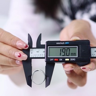 Thước kẹp đo lông mày, thước kẹp điện tử, thước kẹp điện tử đo đường kính sợi nhựa carbon syntek 150mm, thước nhựa kéo