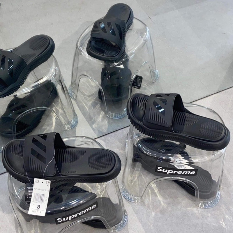 DÉP ADIDAS ALPHABOUNCE SLIDE TRẮNG ĐEN - GY9415 - DÉP QUAI DÁN CHÍNH HÃNG