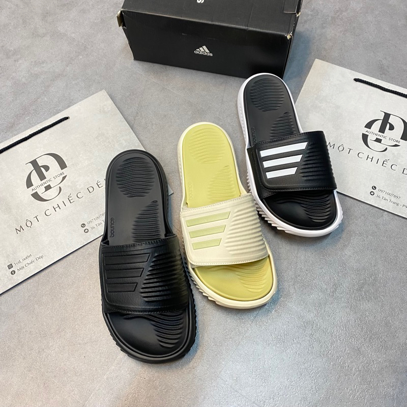 DÉP ADIDAS ALPHABOUNCE SLIDE TRẮNG ĐEN - GY9415 - DÉP QUAI DÁN CHÍNH HÃNG