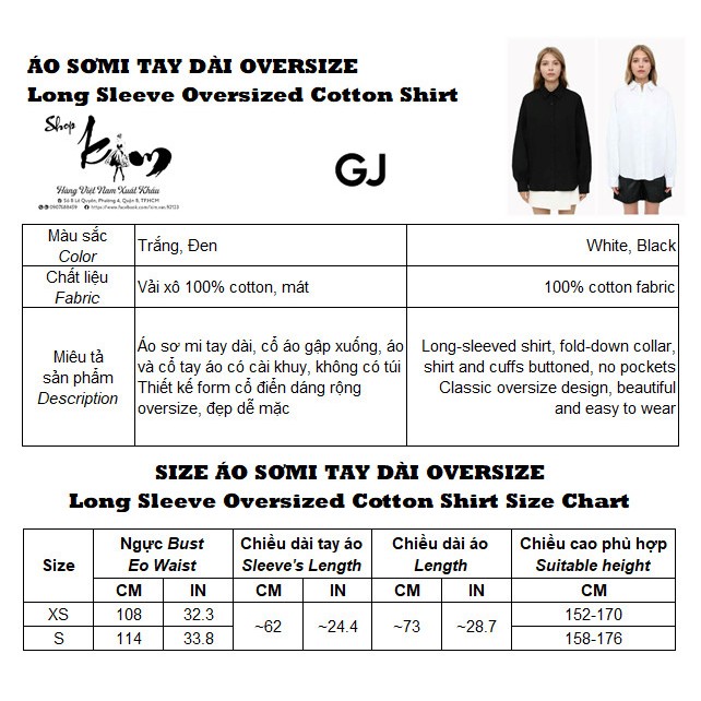 Áo Sơ Mi Tay Dài Oversize - GLORIA JEANS