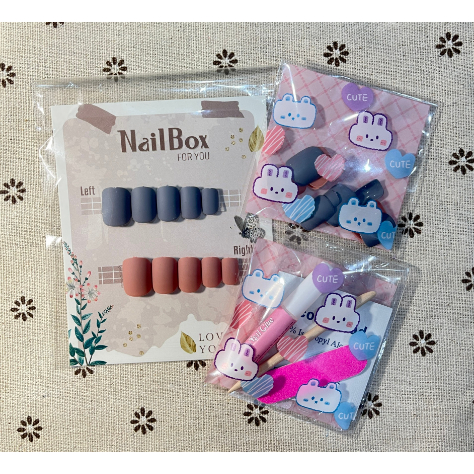 Set 24 Nail Box dáng dài phong cách cá tính tặng kèm quà