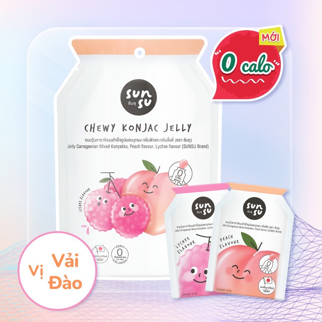 Thạch Konjac trái cây 0 calo nhiều vị Thái Lan  Nhập Khẩu Thái Lan