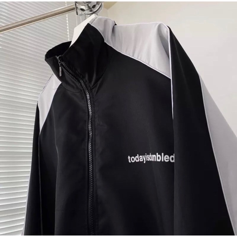 Áo Khoác Gió Unisex Nam Nữ CHỮ IN CÓ SỌC TAY Design Studio Jacket TPP FASHION