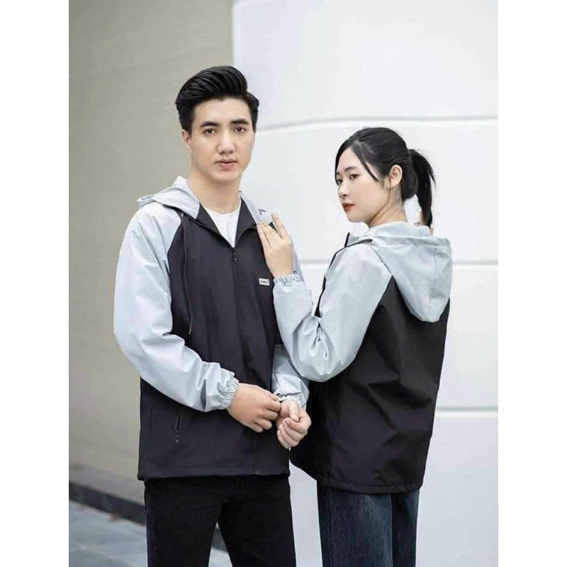 Áo khoác nam nữ phối tay lót lưới chống nước