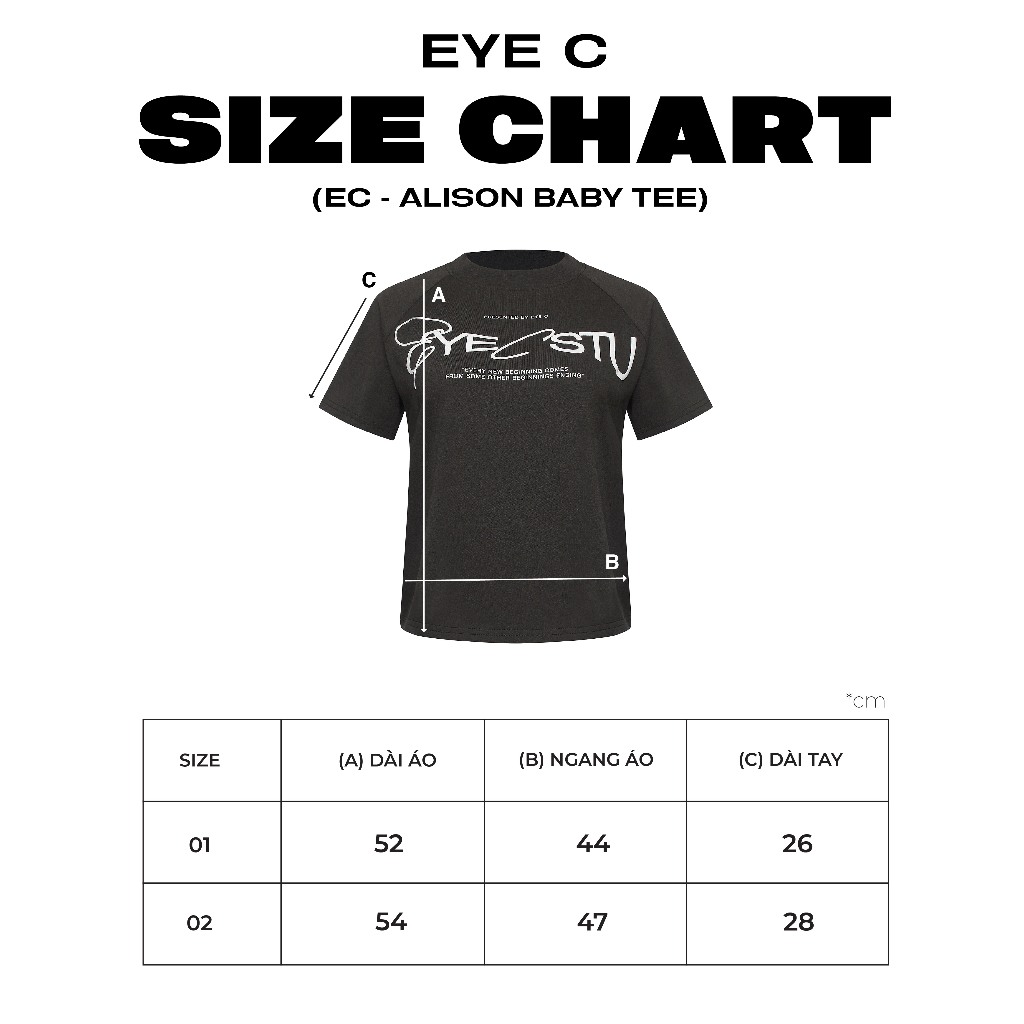 Áo thun EYEC Alison Baby tee cotton tay ngắn