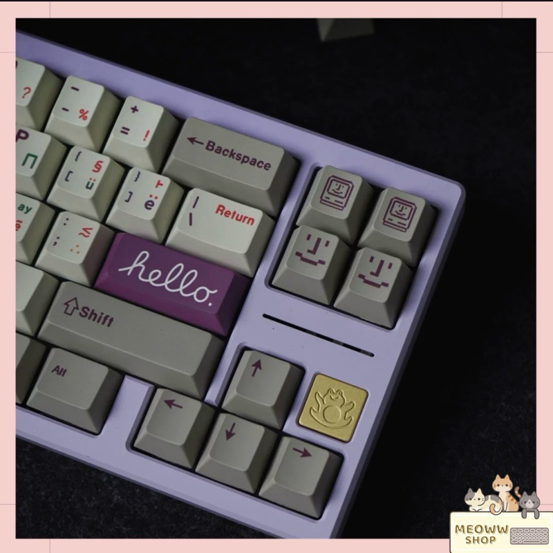 Keycap Retro cho bàn phím cơ cơ giá rẻ chơi nhiều layout. Ship túi zip