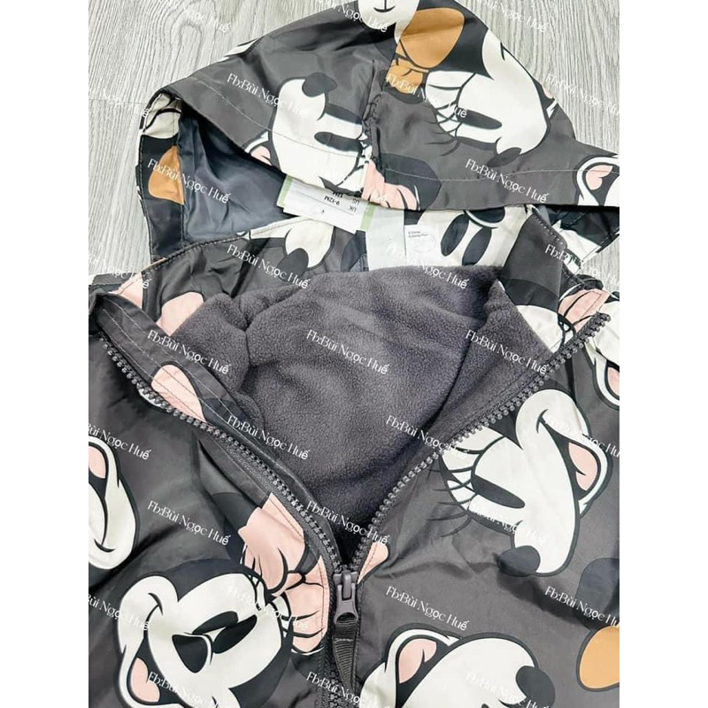 Áo khoác gió lót nỉ cho bé HM auth