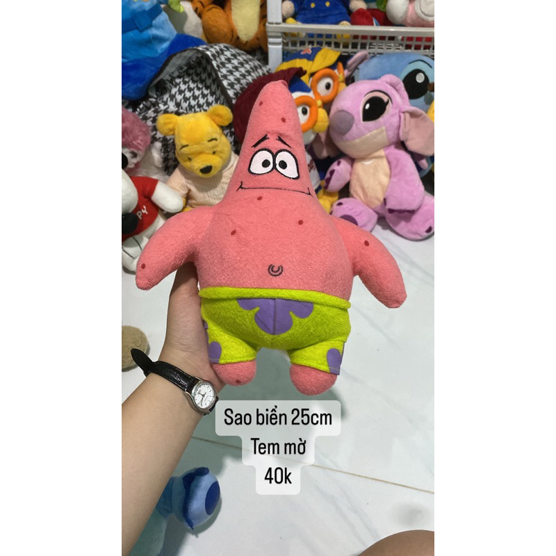 Gấu bông sao biển Patrick star 2 size hàng 2hand/si