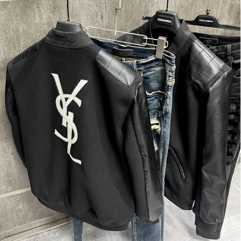 Áo Khoác bomber dạ Super Phối da thêu hàng QC cao cấp hot 2023