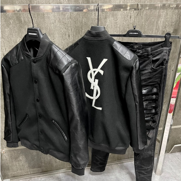 Áo Khoác bomber dạ Super Phối da thêu hàng QC cao cấp hot 2023