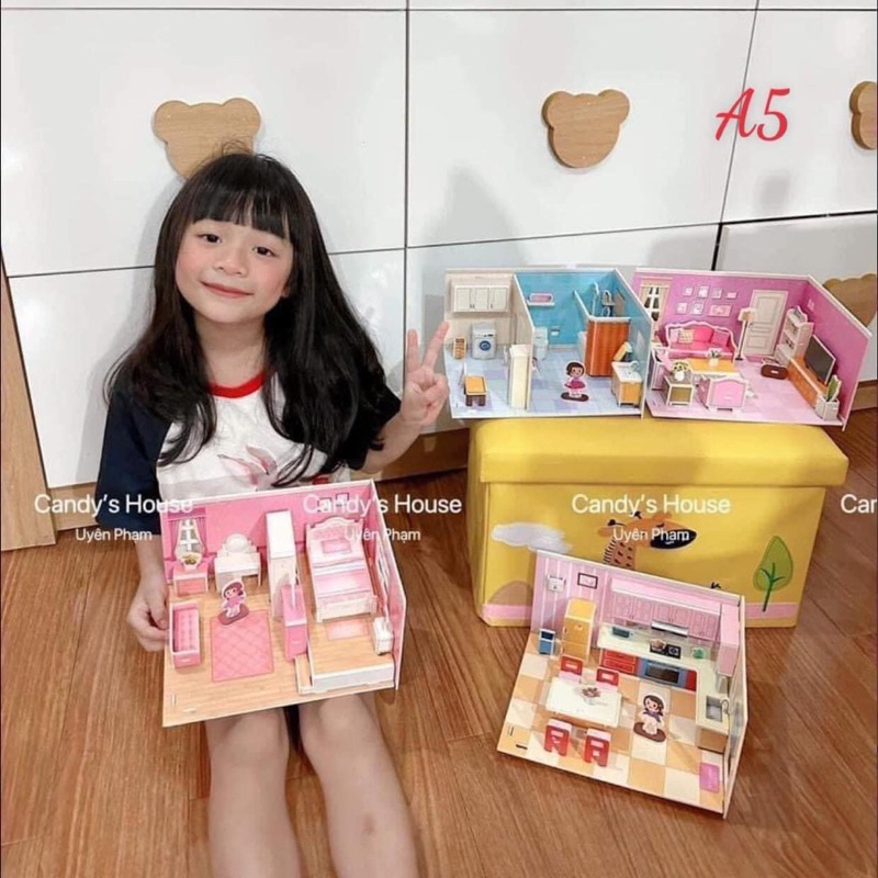 SET 4 MÔ HÌNH CĂN PHÒNG LẮP GIÁP