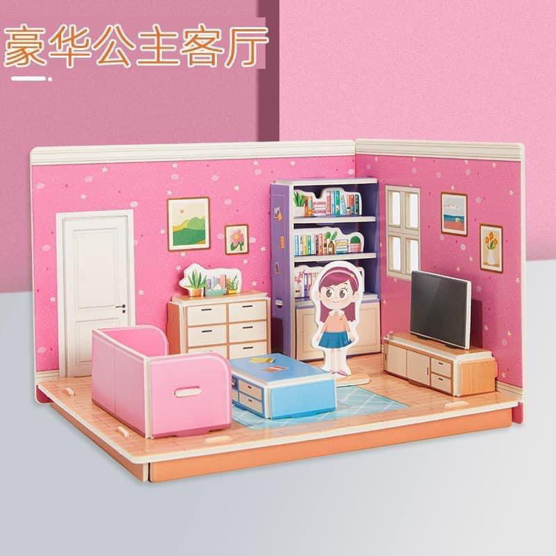 SET 4 MÔ HÌNH CĂN PHÒNG LẮP GIÁP