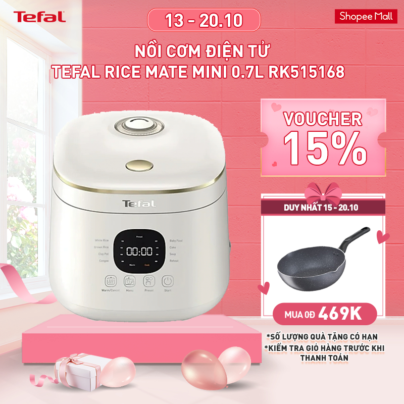 Nồi cơm điện tử Tefal Rice Mate Mini 0.7L RK515168