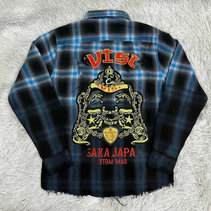 Áo sơ mi nam dài boy phố caro form đẹp chất vải dày tua like phối họa tiết EVI Hót Trend mẫu mới nhất