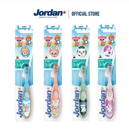 Bàn chải đánh răng Jordan Step 2 (3-5 tuổi), Lông mềm
