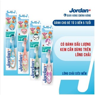Bàn chải đánh răng Jordan Step 2 (3-5 tuổi), Lông mềm
