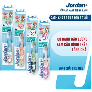 Bàn chải đánh răng Jordan Step 2 (3-5 tuổi), Lông mềm