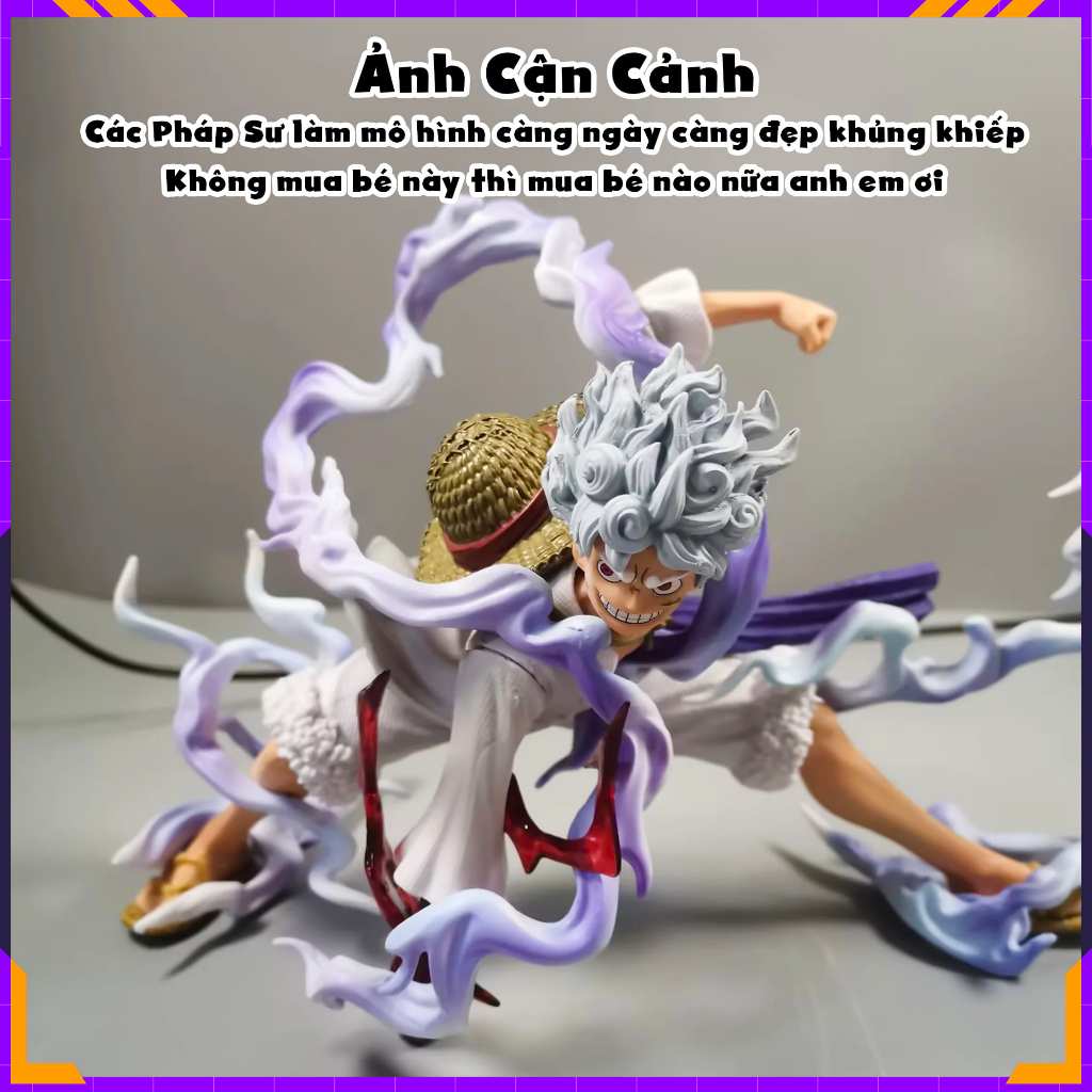 Mô Hình Luffy Gear 5 Nika - One Piece Băng Mũ Rơm Đảo Hải Tặc - Figure Cực Nét Decor Bộ Sưu Tập cao cao 16cm