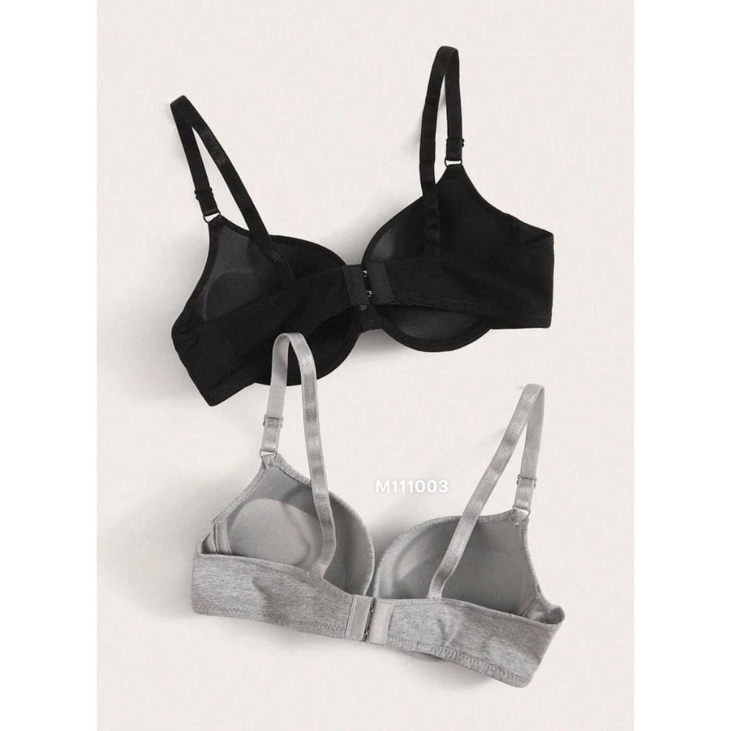 Áo lót nữ combo 2 áo vải mềm co giãn tạo khe nâng đẩy hcom565