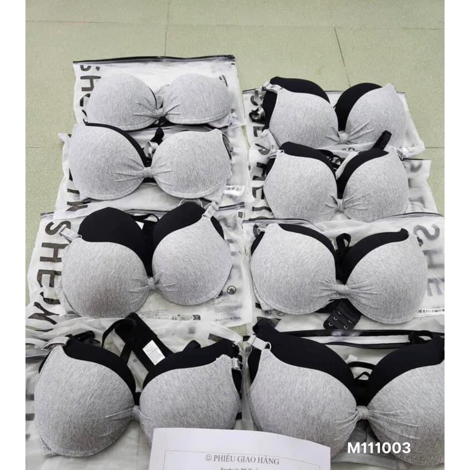 Áo lót nữ combo 2 áo vải mềm co giãn tạo khe nâng đẩy hcom565