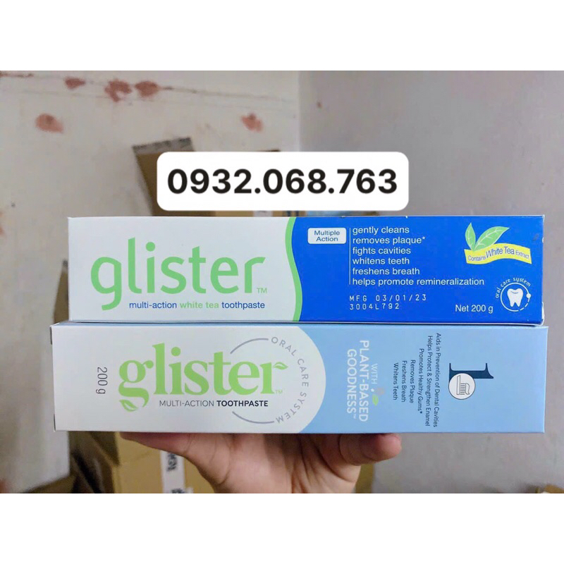 Kem đánh răng đa năng glister trà xanh 200g