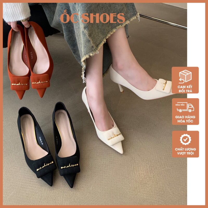 Giày cao gót mũi nhọn, giày gót nhọn 8cm mã OH3