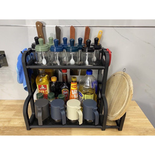 Kệ Đựng Gia Vị Nhà Bếp Chữ B, Kệ Đựng Đồ Dùng Nhà Bếp, kệ gia vị 2 tầng tiện ích