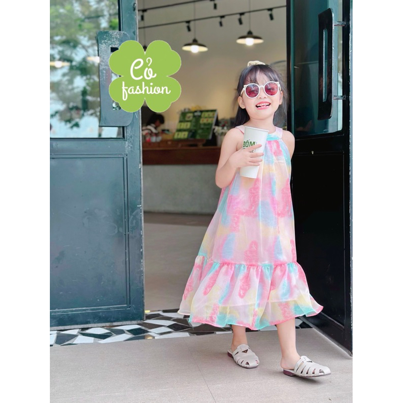 Váy tơ loang maxi cho bé siêu mềm nhẹ, siêu mát và bồng bềnh cho bé 1-10 tuổi