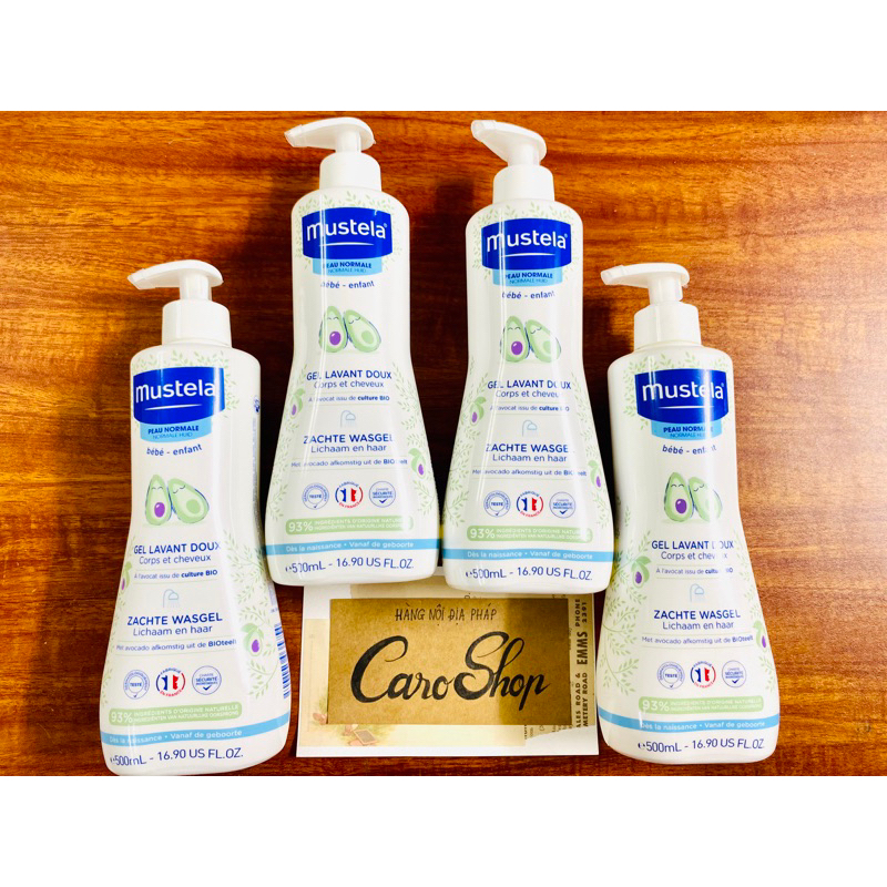 Sữa tắm gội toàn thân cho bé Mustela 500ml - hàng nội địa Pháp