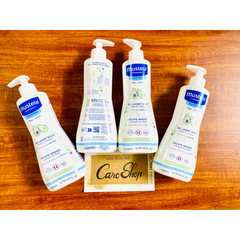 Sữa tắm gội toàn thân cho bé Mustela 500ml - hàng nội địa Pháp