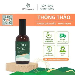Nước cân bằng thông thảo DVi nature dành cho da nhờn, da mụn hỗ trợ loại bỏ dầu trên da, cân bằng da