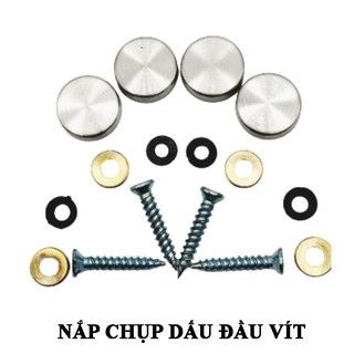 Bộ 4 nắp chụp ốc vít 304 ,đường kính 16mm×16mm