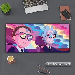 Miếng lót chuột rick and morty, the gioi lot chuot, mouse pad speed, miếng lót chuột cỡ lỡn 90cm x 40cm, 80cm x 30cm