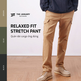 Quần dài túi hộp nam TJO khaki ống đứng dáng relaxed fit co giãn 3 màu trung tính dễ phối RELAXED STRETCH PANTS TJO3SP1