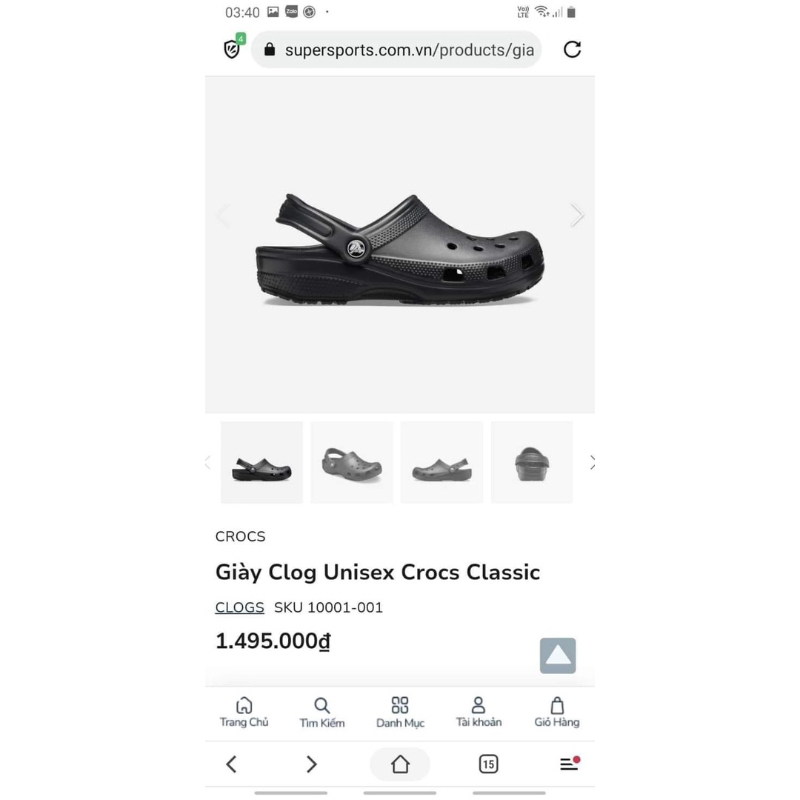 SỤC CROCS chuẩn auth