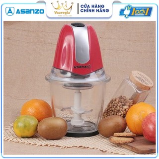 Máy xay thịt thủy tinh 02 lưỡi dao kép Asanzo AMG-15A 600W (1.5 lít) - Hàng Chính Hãng Bảo Hành 12 Tháng