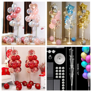 Trụ bóng 19 nhánh cao đẹp dùng để trang trí sinh nhật happy birthday