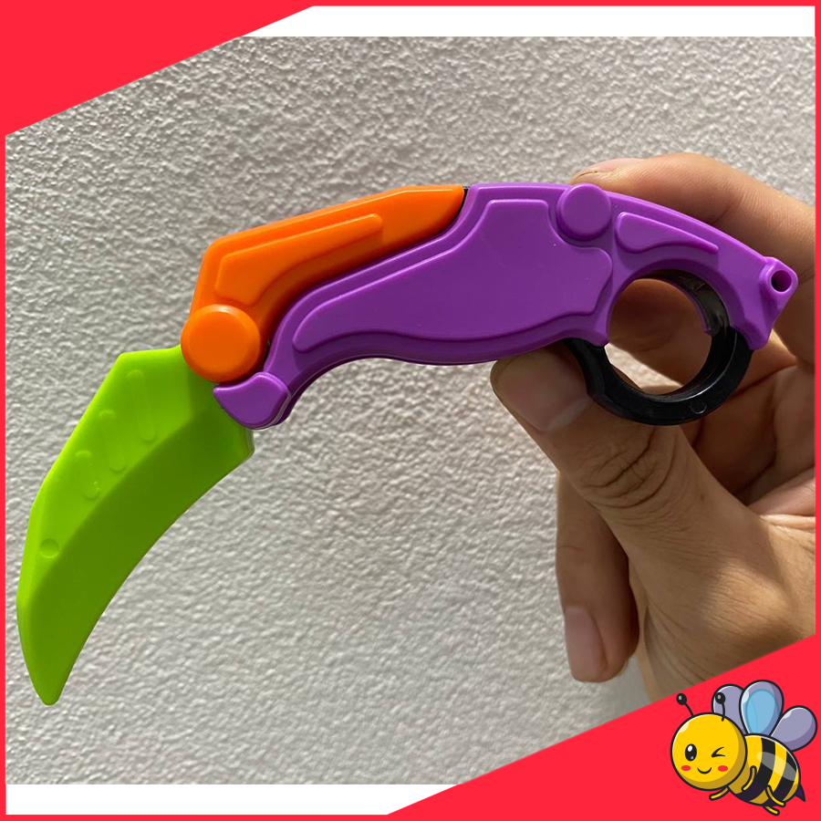 KARAMBIT Dao Gấp Móng VUỐT 2.0 in 3D Mới - Đồ chơi nhựa dòng Dao Cà Rốt an toàn mẫu mới 2023