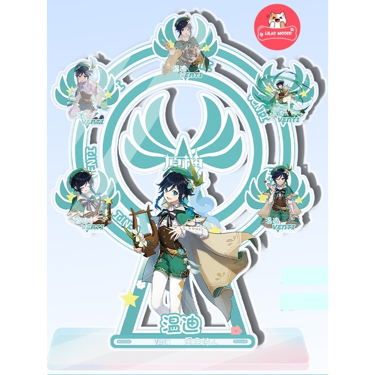 Yae Miko / Genshin Impact | Mô hình Standee Bánh xe đu quay Mô hình để bàn trang trí máy tính