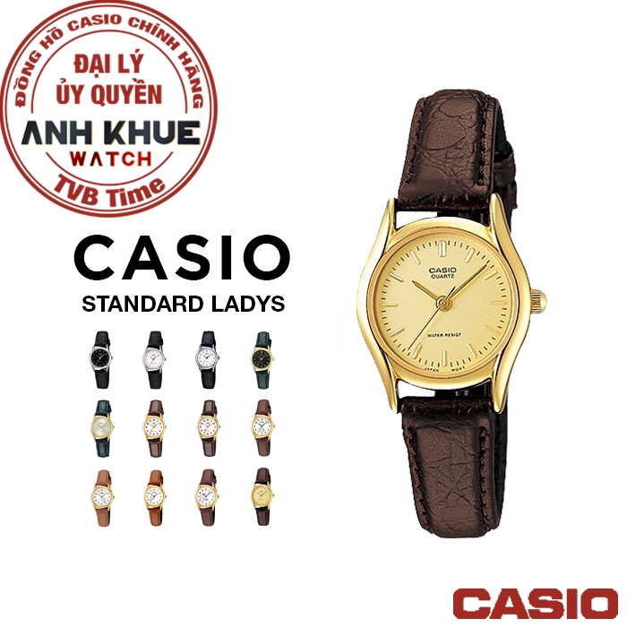 Đồng hồ nữ dây da Casio chính hãng Anh Khuê LTP-1094 Series (23mm)