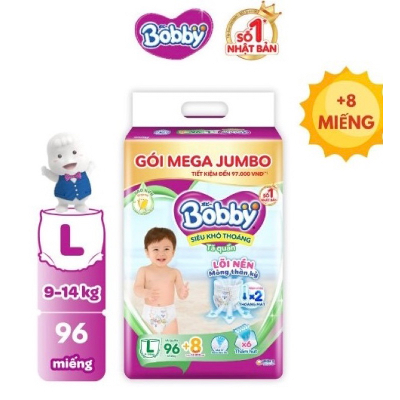 TÃ QUẦN BOBBY MEGA JUMBO M112+12/L96+12/XL84+12/XXL76+12