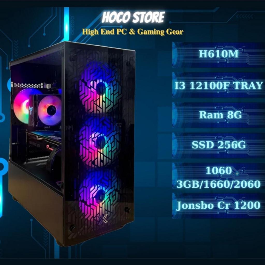 Bộ máy tính PC gaming, văn phòng HCS X3121FT I3 12100F, VGA VGA GTX 1060/1660Ti/1660S/ RX2060 RAM 8GB BH 36 Tháng