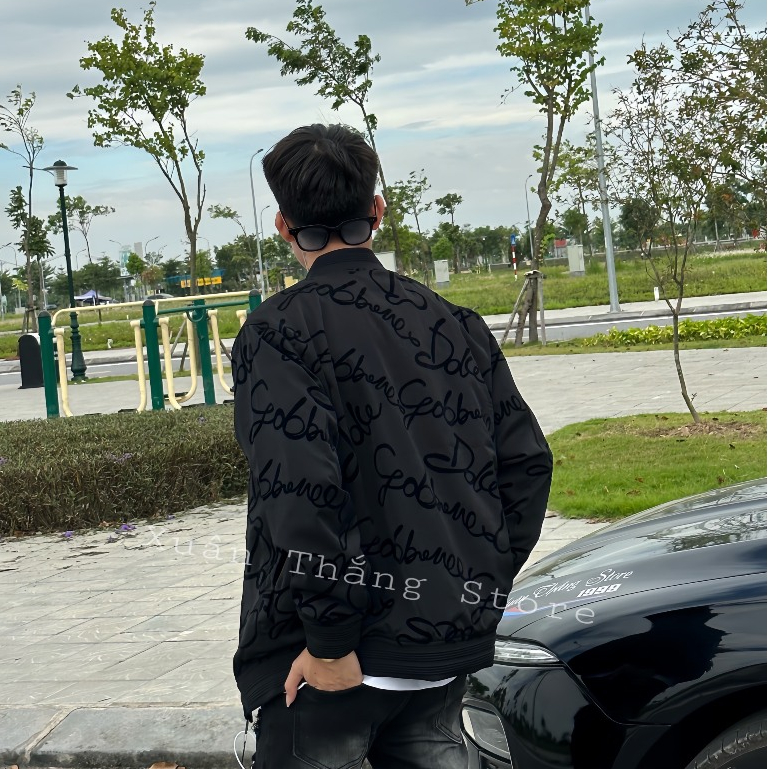 Áo Khoác Gió D.G Nam Nữ Siêu Cấp Họa Tiết Thêu Nhung Hàng Chuẩn Quảng Châu Hot New 2023, Chất Liệu Gió 2 Lớp