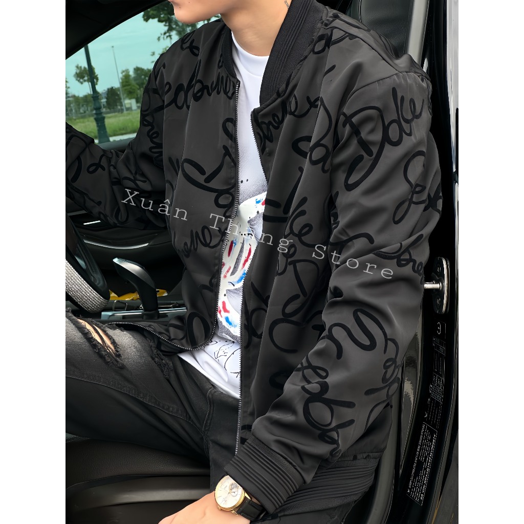 Áo Khoác Gió D.G Nam Nữ Siêu Cấp Họa Tiết Thêu Nhung Hàng Chuẩn Quảng Châu Hot New 2023, Chất Liệu Gió 2 Lớp