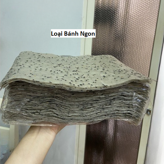 Bánh Tráng Mè Đen Loại Vuông Tam Quan Bình Định Ràng 20 Cái/Ràng - Loại Bánh Dễ Cuốn Rau Thịt Rất Ngon