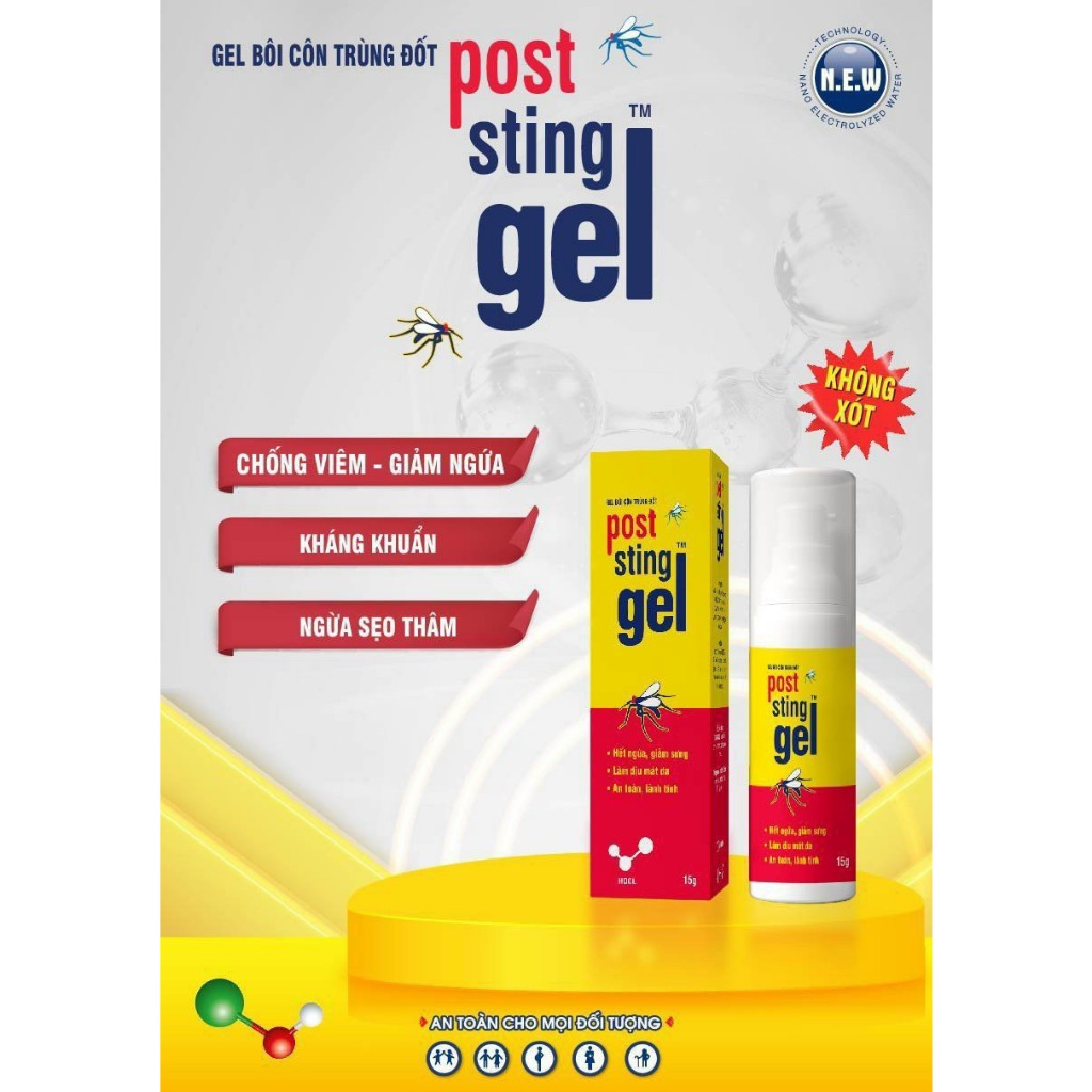 Gel bôi muỗi đốt côn trùng cắn cho trẻ em Sting Gel tuýp 15ml