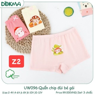 (2-12Y) Quần chip đùi cho bé gái (SET 3 CÁI) - DOKMA