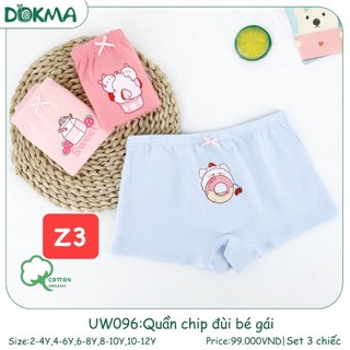 (2-12Y) Quần chip đùi cho bé gái (SET 3 CÁI) - DOKMA