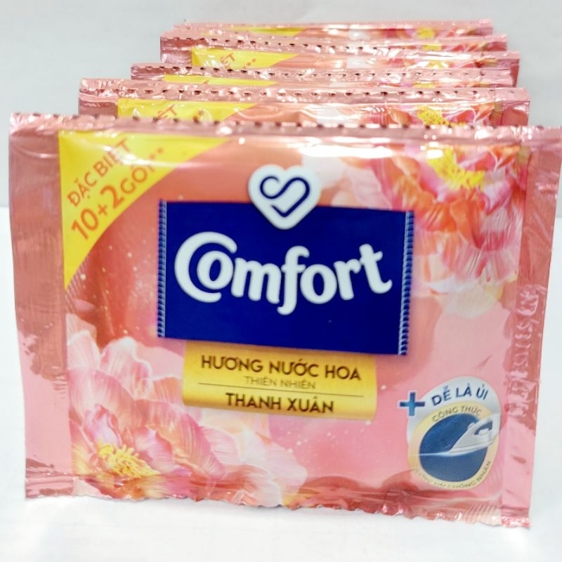 Dây nước xả Comfort nước hoa thiên nhiên hương Thanh Xuân 10 gói x 20ml