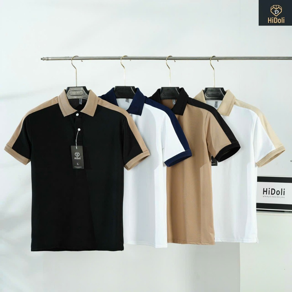 Áo thun Polo nam thêu Logo chữ U vải cá sấu cotton 4 chiều co giãn cực kỳ sang trọng.